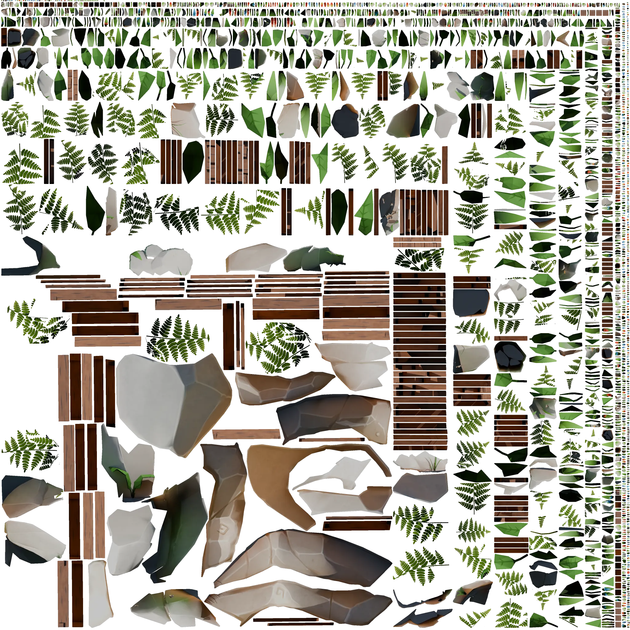 Baked texture for all decorations