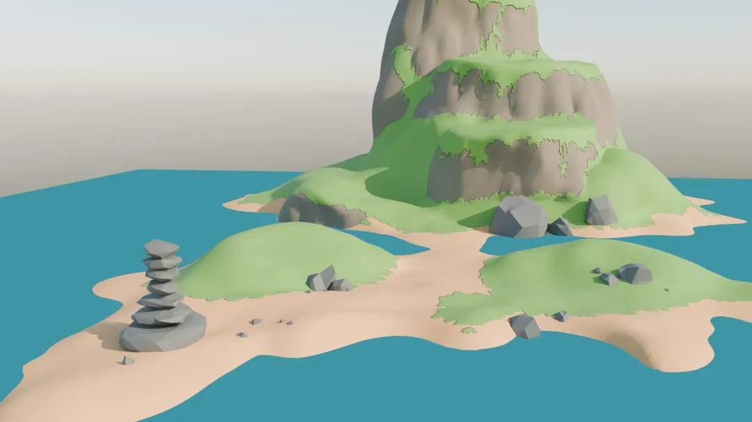 Island progression with improvements to decorations - first layer