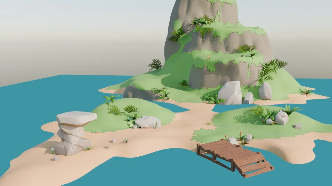 Island progression with improvements to decorations - third layer